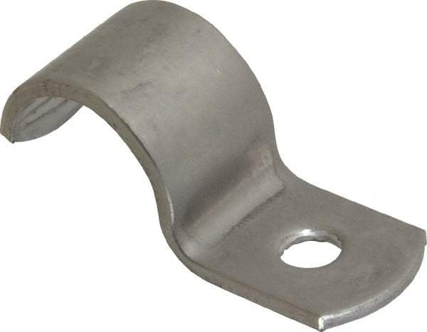 Empire - 1/2" Pipe, Grade 304 Stainless Steel," Pipe or Conduit Strap - 1 Mounting Hole - USA Tool & Supply