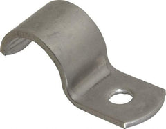 Empire - 1/2" Pipe, Grade 304 Stainless Steel," Pipe or Conduit Strap - 1 Mounting Hole - USA Tool & Supply