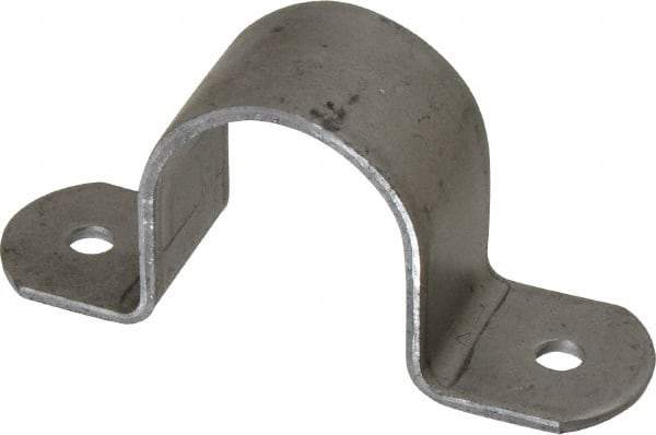 Empire - 1-1/4 Pipe, Carbon Steel, Pipe or Tube Strap - 2 Mounting Holes - USA Tool & Supply