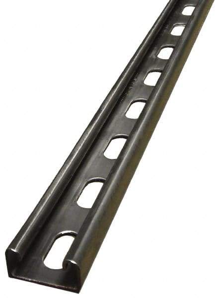 Empire - 10' Long x 1-5/8" Wide x 13/16" High, 14 Gauge, Stainless Steel, Punched Framing Channel & Strut - USA Tool & Supply