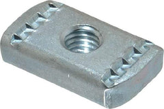 Empire - 3/8" Rod, Electro Galvanized Carbon Steel Strut Nut - Used for Attaching Hanger Rod or Other Accessories to Strut - USA Tool & Supply