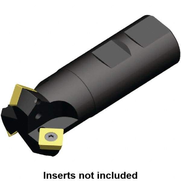 Kennametal - 45° Lead Angle, 49mm Max Cut Diam, 32mm Min Cut Diam, 9mm Max Depth of Cut, Indexable Chamfer and Angle End Mill - 3 Inserts, SP.. 1204.. Insert Style, 101mm Overall Length, Straight Shank - USA Tool & Supply