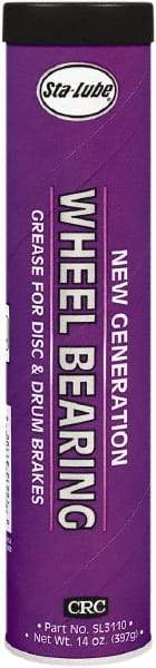 CRC - 14 oz Cartridge Lithium Complex Gel Paste Grease - Amber, Nonflammable, 325°F Max Temp, NLGIG 2, - USA Tool & Supply