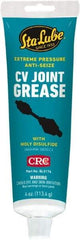 CRC - 4 oz Carded Lithium-12 Gel Paste Grease - Dark Gray, Nonflammable, 275°F Max Temp, NLGIG 1, - USA Tool & Supply