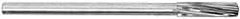 Made in USA - 27/32" High Speed Steel 8 Flute Chucking Reamer - Spiral Flute, 5/8" Straight Shank, 2-1/2" Flute Length, 9-1/2" OAL - USA Tool & Supply