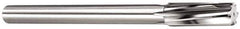 Made in USA - 7/8" Carbide-Tipped 6 Flute Chucking Reamer - Spiral Flute, 3/4" Straight Shank, 2-5/8" Flute Length, 10" OAL - USA Tool & Supply