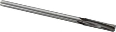 Made in USA - 7/16" Carbide-Tipped 4 Flute Chucking Reamer - Spiral Flute, 3/8" Straight Shank, 1-3/4" Flute Length, 7" OAL - USA Tool & Supply