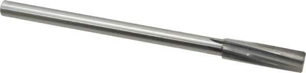 Made in USA - 9/16" Carbide-Tipped 6 Flute Chucking Reamer - Spiral Flute, 7/16" Straight Shank, 2" Flute Length, 8" OAL - USA Tool & Supply