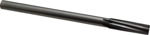 Made in USA - 5/8" Carbide-Tipped 6 Flute Chucking Reamer - Spiral Flute, 9/16" Straight Shank, 2-1/4" Flute Length, 9" OAL - USA Tool & Supply