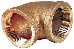 Merit Brass - Class 125, 1-1/4" Internal Pipe, Lead Free Brass 90° Elbow - FNPT x FNPT - USA Tool & Supply