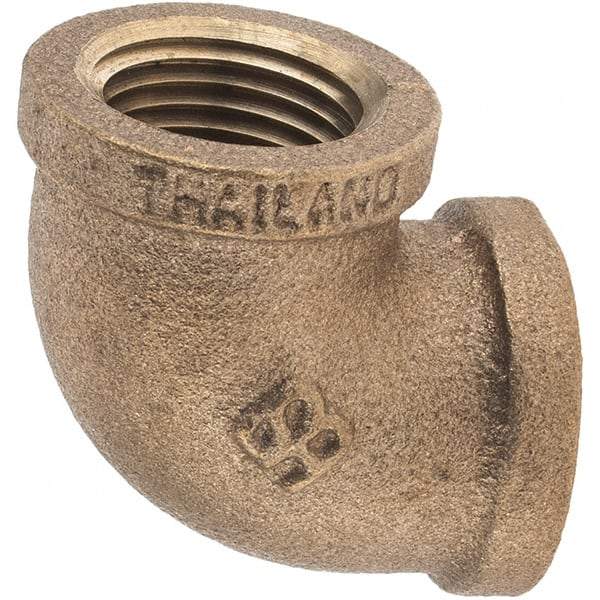 Merit Brass - Class 125, 1/2" Internal Pipe, Brass 90° Street Elbow - FNPT x FNPT - USA Tool & Supply