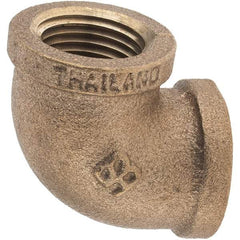 Merit Brass - Class 125, 1/2" Internal Pipe, Brass 90° Street Elbow - FNPT x FNPT - USA Tool & Supply