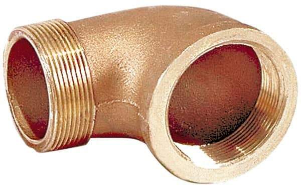 Merit Brass - Class 125, 2" Internal Pipe, Brass 90° Street Elbow - FBSPT x MBSPT - USA Tool & Supply