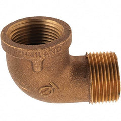 Merit Brass - Class 125, 1" Internal Pipe, Brass 90° Street Elbow - FNPT x MNPT - USA Tool & Supply