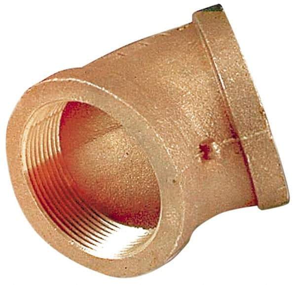 Merit Brass - Class 125, 1-1/2" Internal Pipe, Lead Free Brass 45° Elbow - FNPT x FNPT - USA Tool & Supply