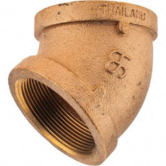 Merit Brass - Class 125, 2" Internal Pipe, Brass 45° Street Elbow - FNPT x FNPT - USA Tool & Supply