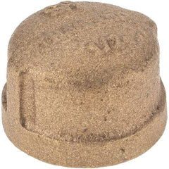 Merit Brass - Class 125, 1/2" Internal Pipe, Brass End Cap - FNPT - USA Tool & Supply