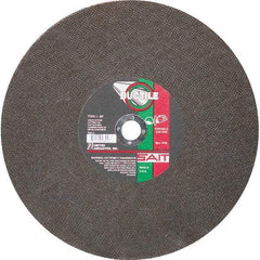 Sait - 14" Aluminum Oxide Cutoff Wheel - 1/8" Thick, 20mm Arbor, 5,460 Max RPM, Use with Portable Tools - USA Tool & Supply