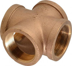 Merit Brass - Class 125, 2" Internal Pipe, Brass Cross - All FNPT - USA Tool & Supply