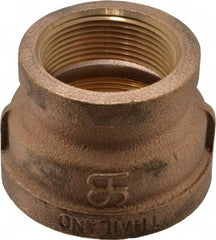 Merit Brass - Class 125, 2 x 1-1/2" Internal Pipe, Brass Reducing Coupling - FNPT x FNPT - USA Tool & Supply