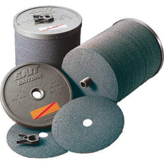 Sait - 4-1/2" Diam 7/8" Hole 36 Grit Fiber Disc - Very Coarse Grade, Zirconia Alumina, 11,000 Max RPM, Series Z - USA Tool & Supply