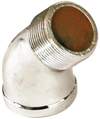 Merit Brass - Class 125, 1" Internal Pipe, Red Brass & Chrome 45° Street Elbow - FNPT x MNPT - USA Tool & Supply