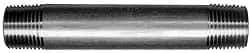 Merit Brass - Schedule 80, 1-1/4" Pipe x 120" Long, Grade 304 Stainless Steel Pipe Nipple - Seamless & Threaded - USA Tool & Supply