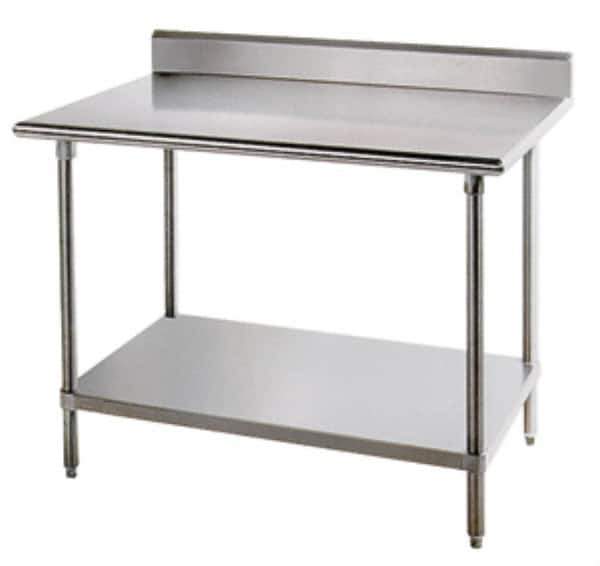 Eagle MHC - 60" Wide x 30" Deep x 35-1/2" High, Stainless Steel Work Table - Rolled Edge, Fixed Legs - USA Tool & Supply