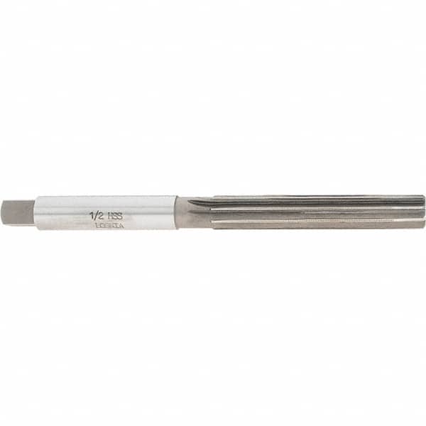 Interstate - 1/2" Diam, Straight Shank, 3" Flute, Hand Reamer - USA Tool & Supply