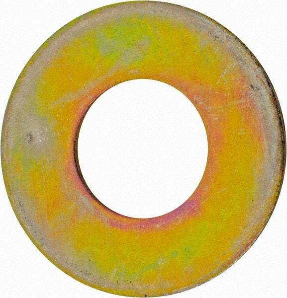 Value Collection - 1-3/8" Screw, Grade 8 Alloy Steel USS Flat Washer - 1.493" ID x 2.78" OD, 0.213" Thick, Zinc Yellow Dichromate Finish - USA Tool & Supply