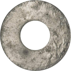 Value Collection - 7/16" Screw, Grade 2 Steel USS Flat Washer - 0.495" ID x 1.28" OD, 0.104" Thick, Galvanized Finish - USA Tool & Supply