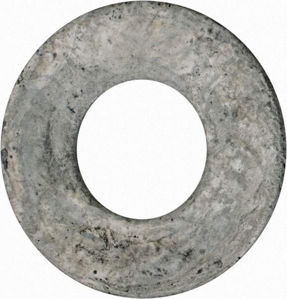 Value Collection - 1-1/8" Screw, Grade 2 Steel USS Flat Washer - 1.243" ID x 2.78" OD, 0.192" Thick, Galvanized Finish - USA Tool & Supply