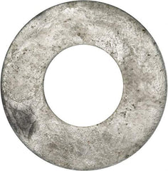 Value Collection - 1-1/4" Screw, Grade 2 Steel USS Flat Washer - 1.368" ID x 3.03" OD, 0.192" Thick, Galvanized Finish - USA Tool & Supply