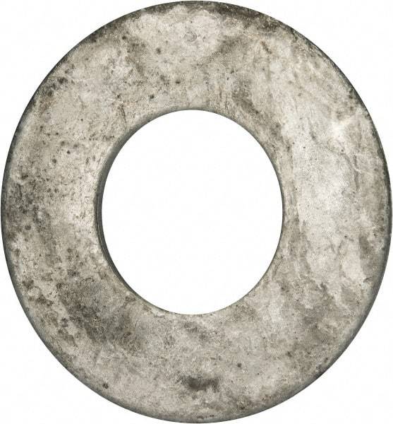 Value Collection - 1-3/4" Screw, Grade 2 Steel USS Flat Washer - 1.865" ID x 4.045" OD, 0.213" Thick, Galvanized Finish - USA Tool & Supply