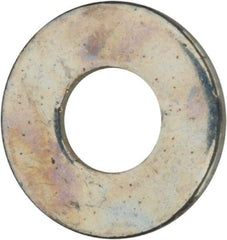 Value Collection - #2 Screw, Grade 2 Steel SAE Flat Washer - 3/32" ID x 7/32" OD, 0.021" Thick, Zinc-Plated Finish - USA Tool & Supply