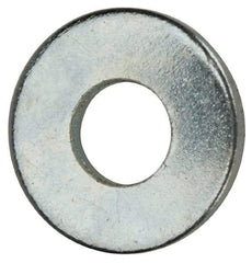 Value Collection - #4 Screw, Grade 2 Steel SAE Flat Washer - 1/8" ID x 5/16" OD, 0.04" Thick, Zinc-Plated Finish - USA Tool & Supply