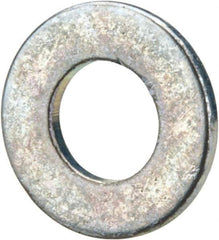 Value Collection - #5 Screw, Grade 2 Steel SAE Flat Washer - 9/64" ID x 9/32" OD, 0.03" Thick, Zinc-Plated Finish - USA Tool & Supply