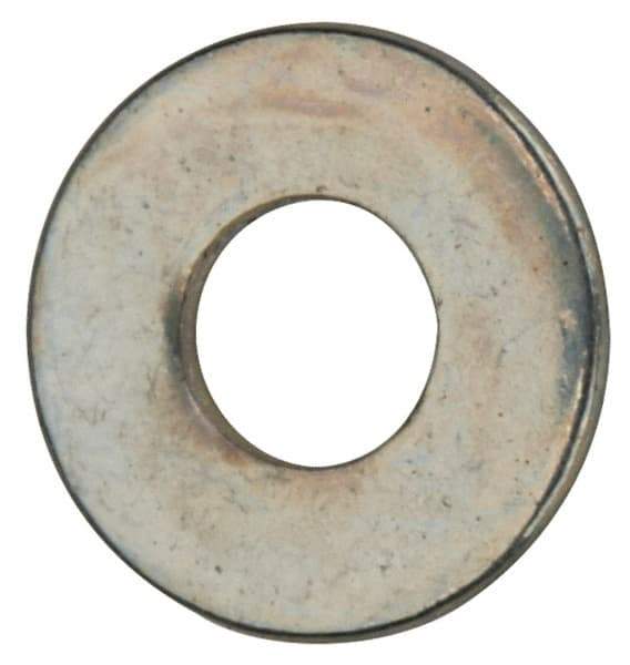Value Collection - #2 Screw, Grade 2 Steel SAE Flat Washer - 3/32" ID x 7/32" OD, 0.021" Thick, Zinc-Plated Finish - USA Tool & Supply