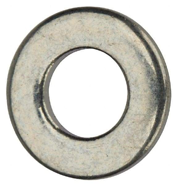 Value Collection - #5 Screw, Grade 2 Steel SAE Flat Washer - 9/64" ID x 9/32" OD, 0.03" Thick, Zinc-Plated Finish - USA Tool & Supply