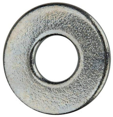 Value Collection - #6 Screw, Grade 2 Steel SAE Flat Washer - 5/32" ID x 3/8" OD, 0.065" Thick, Zinc-Plated Finish - USA Tool & Supply