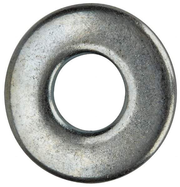 Value Collection - #8 Screw, Grade 2 Steel SAE Flat Washer - 3/16" ID x 7/16" OD, 0.065" Thick, Zinc-Plated Finish - USA Tool & Supply