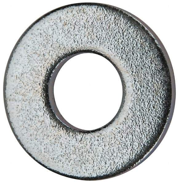 Value Collection - #10 Screw, Grade 2 Steel SAE Flat Washer - 7/32" ID x 1/2" OD, 0.065" Thick, Zinc-Plated Finish - USA Tool & Supply