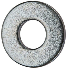 Value Collection - #10 Screw, Grade 2 Steel SAE Flat Washer - 7/32" ID x 1/2" OD, 0.065" Thick, Zinc-Plated Finish - USA Tool & Supply