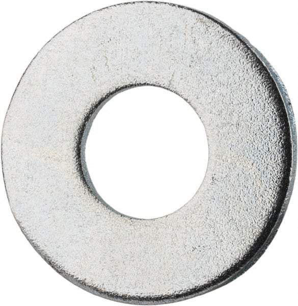Value Collection - #12 Screw, Grade 2 Steel SAE Flat Washer - 1/4" ID x 9/16" OD, 0.08" Thick, Zinc-Plated Finish - USA Tool & Supply