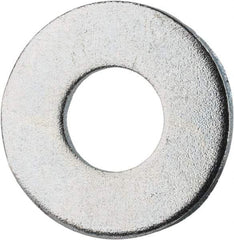 Value Collection - #12 Screw, Grade 2 Steel SAE Flat Washer - 1/4" ID x 9/16" OD, 0.08" Thick, Zinc-Plated Finish - USA Tool & Supply