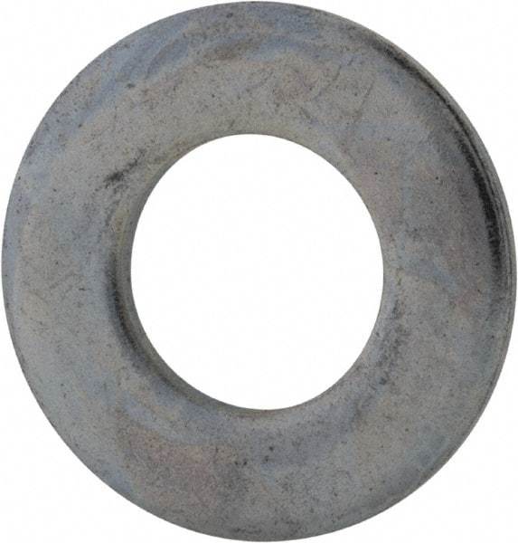 Value Collection - 7/16" Screw, Grade 2 Steel SAE Flat Washer - 15/32" ID x 59/64" OD, 0.08" Thick, Zinc-Plated Finish - USA Tool & Supply