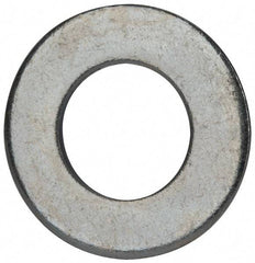 Value Collection - 1" Screw, Grade 2 Steel SAE Flat Washer - 1-1/16" ID x 2" OD, 0.16" Thick, Zinc-Plated Finish - USA Tool & Supply
