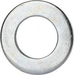 Value Collection - 1-1/8" Screw, Grade 2 Steel SAE Flat Washer - 1-3/16" ID x 2-1/4" OD, 0.16" Thick, Zinc-Plated Finish - USA Tool & Supply
