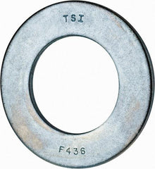 Value Collection - 2" Screw, Grade 2 Steel SAE Flat Washer - 2-1/8" ID x 3-3/4" OD, 0.201" Thick, Zinc-Plated Finish - USA Tool & Supply