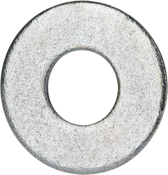 Value Collection - 9/16" Screw, Grade 2 Steel USS Flat Washer - 0.62" ID x 1.499" OD, 0.132" Thick, Zinc-Plated Finish - USA Tool & Supply